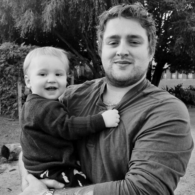 HR Rider Brad Cole with son